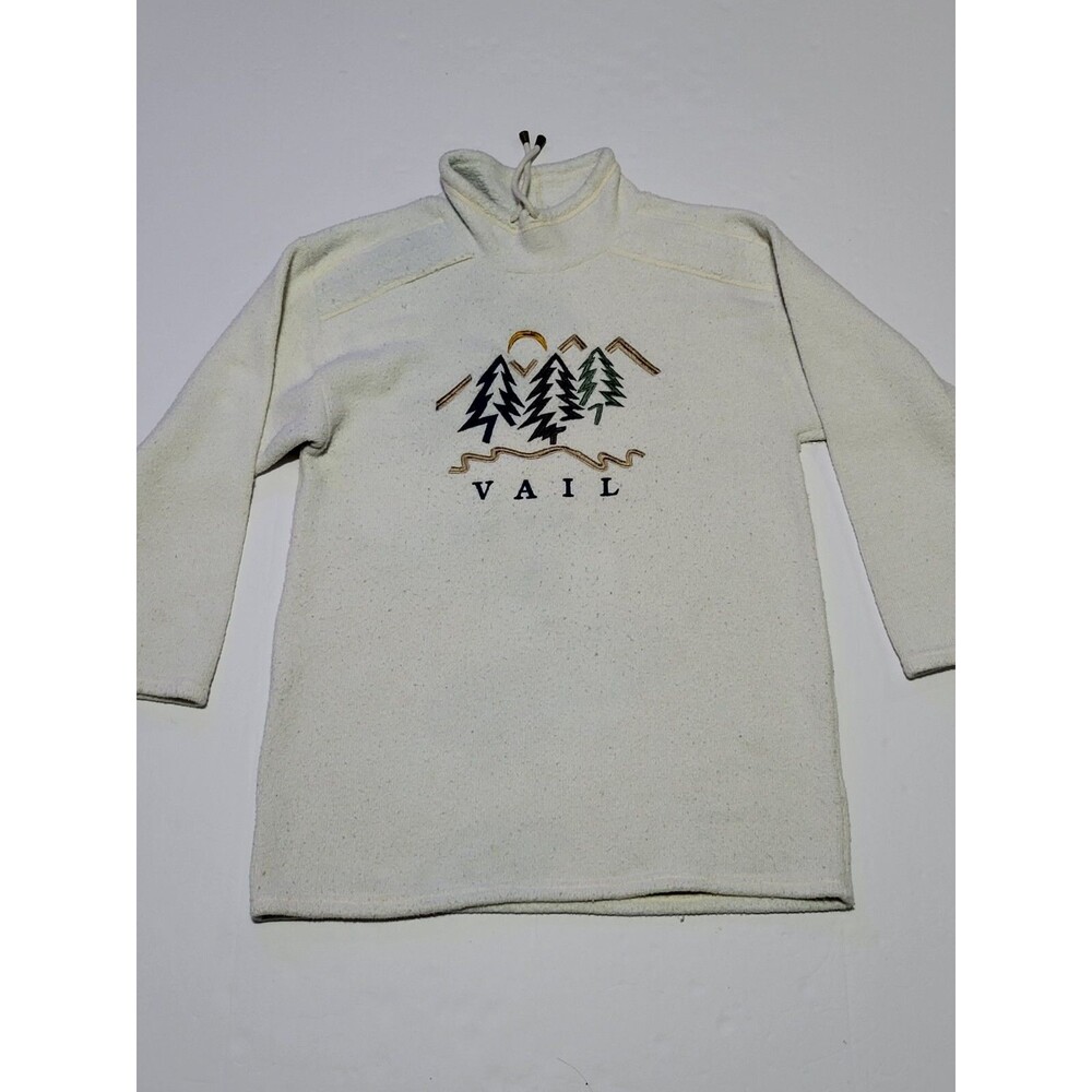 (#C) Vail Colorado Sweater Women's L  Oversized Crew Neck Ribbed Cotton Pullover